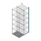 Legbordstelling Medium Duty 2500x550x800mm (hxbxd) 6 niveaus blauw aanbouwsectie