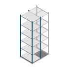 Legbordstelling Medium Duty 2500x550x800mm (hxbxd) 6 niveaus blauw beginsectie