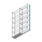 Legbordstelling Medium Duty 2500x850x300mm (hxbxd) 6 niveaus blauw aanbouwsectie