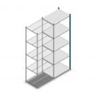 Legbordstelling Medium Duty 2500x850x600mm (hxbxd) 5 niveaus blauw aanbouwsectie