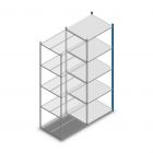 Legbordstelling Medium Duty 2500x850x700mm (hxbxd) 5 niveaus blauw aanbouwsectie