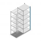 Legbordstelling Medium Duty 2500x850x700mm (hxbxd) 6 niveaus blauw aanbouwsectie