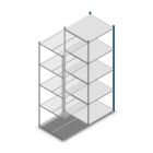 Legbordstelling Medium Duty 2500x850x800mm (hxbxd) 5 niveaus blauw aanbouwsectie