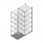 Legbordstelling Medium Duty 2500x850x800mm (hxbxd) 6 niveaus blauw aanbouwsectie