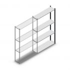 Legbordstelling Medium Duty 2000x1150x300mm (hxbxd) 4 niveaus antraciet aanbouwsectie