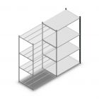 Legbordstelling Medium Duty 2000x1150x700mm (hxbxd) 4 niveaus antraciet aanbouwsectie