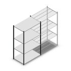 Legbordstelling Medium Duty 2000x1150x700mm (hxbxd) 4 niveaus antraciet beginsectie