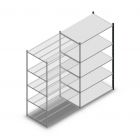 Legbordstelling Medium Duty 2000x1150x700mm (hxbxd) 5 niveaus antraciet aanbouwsectie