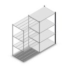 Legbordstelling Medium Duty 2000x1150x800mm (hxbxd) 4 niveaus antraciet aanbouwsectie