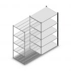 Legbordstelling Medium Duty 2000x1150x800mm (hxbxd) 5 niveaus antraciet aanbouwsectie