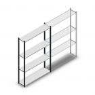 Legbordstelling Medium Duty 2000x1300x300mm (hxbxd) 4 niveaus antraciet beginsectie