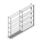 Legbordstelling Medium Duty 2000x1300x300mm (hxbxd) 5 niveaus antraciet aanbouwsectie