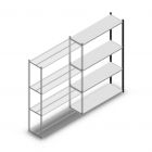 Legbordstelling Medium Duty 2000x1300x400mm (hxbxd) 4 niveaus antraciet aanbouwsectie