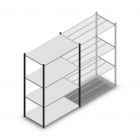 Legbordstelling Medium Duty 2000x1300x700mm (hxbxd) 4 niveaus antraciet beginsectie