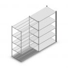 Legbordstelling Medium Duty 2000x1300x700mm (hxbxd) 5 niveaus antraciet aanbouwsectie