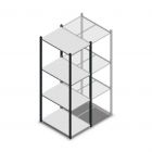 Legbordstelling Medium Duty 2000x550x800mm (hxbxd) 4 niveaus antraciet beginsectie