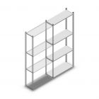 Legbordstelling Light Duty 2000x850x300mm (hxbxd) 4 niveaus aanbouwsectie