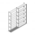 Legbordstelling Medium Duty 2000x1000x300mm (hxbxd) 6 niveaus antraciet aanbouwsectie