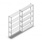 Legbordstelling Medium Duty 2200x1300x300mm (hxbxd) 5 niveaus verzinkt aanbouwsectie