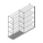 Legbordstelling Medium Duty 2200x1300x600mm (hxbxd) 5 niveaus antraciet aanbouwsectie