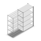 Legbordstelling Medium Duty 2200x1300x700mm (hxbxd) 5 niveaus antraciet aanbouwsectie