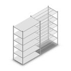 Legbordstelling Medium Duty 2200x1300x700mm (hxbxd) 6 niveaus verzinkt beginsectie