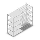 Legbordstelling Medium Duty 2200x1300x800mm (hxbxd) 5 niveaus verzinkt beginsectie