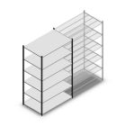 Legbordstelling Medium Duty 2200x1300x800mm (hxbxd) 6 niveaus antraciet beginsectie