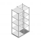 Legbordstelling Medium Duty 2200x550x700mm (hxbxd) 5 niveaus verzinkt beginsectie