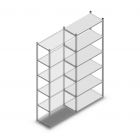 Legbordstelling Light Duty 2000x850x400mm (hxbxd) 6 niveaus aanbouwsectie