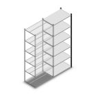 Legbordstelling Medium Duty 2200x850x500mm (hxbxd) 6 niveaus antraciet aanbouwsectie