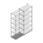 Legbordstelling Light Duty 2000x850x500mm (hxbxd) 6 niveaus aanbouwsectie