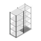 Legbordstelling Medium Duty 2200x850x700mm (hxbxd) 5 niveaus antraciet beginsectie