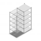 Legbordstelling Medium Duty 2200x850x800mm (hxbxd) 6 niveaus verzinkt aanbouwsectie