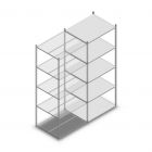 Legbordstelling Medium Duty 2500x1000x800mm (hxbxd) 5 niveaus verzinkt aanbouwsectie