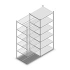 Legbordstelling Medium Duty 3000x1000x800mm (hxbxd) 6 niveaus verzinkt aanbouwsectie