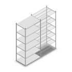 Legbordstelling Medium Duty 3000x1150x700mm (hxbxd) 6 niveaus verzinkt beginsectie