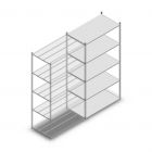 Legbordstelling Medium Duty 2500x1300x700mm (hxbxd) 5 niveaus verzinkt aanbouwsectie