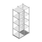 Legbordstelling Medium Duty 2500x550x700mm (hxbxd) 5 niveaus verzinkt beginsectie
