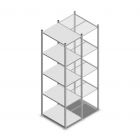 Legbordstelling Medium Duty 2500x550x800mm (hxbxd) 5 niveaus verzinkt beginsectie