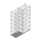 Legbordstelling Light Duty 2500x850x600mm (hxbxd) 7 niveaus aanbouwsectie