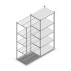 Legbordstelling Medium Duty 2000x850x600 mm (hxbxd) 5 niveaus verzinkt aanbouwsectie