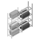 Bandenstelling Medium Duty 2200x1000x600 mm (hxbxd) 4 niveaus aanbouwsectie