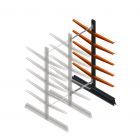 Lichte draagarmstelling dubbelzijdig 2000x750x600 mm (hxbxd) 5 niveaus aanbouwsectie