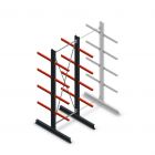 Medium draagarmstelling dubbelzijdig 3000x1000x600 mm (hxbxd) 4 niveaus beginsectie