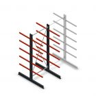 Medium draagarmstelling dubbelzijdig 3000x1250x800 mm (hxbxd) 5 niveaus beginsectie