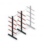 Medium draagarmstelling dubbelzijdig 3000x1500x600 mm (hxbxd) 4 niveaus beginsectie