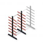 Medium draagarmstelling dubbelzijdig 3000x1500x600 mm (hxbxd) 6 niveaus beginsectie