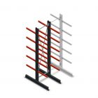 Medium draagarmstelling dubbelzijdig 3000x750x600 mm (hxbxd) 5 niveaus beginsectie