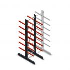 Medium draagarmstelling dubbelzijdig 3000x750x600 mm (hxbxd) 6 niveaus beginsectie